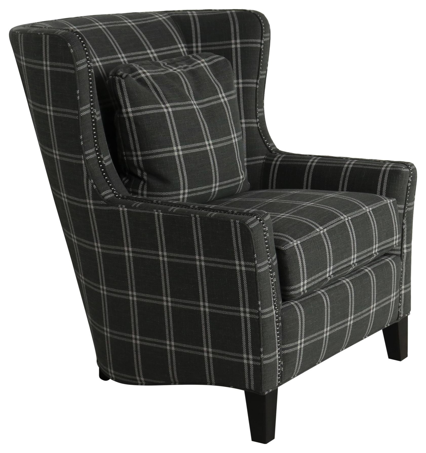 Plaid wingback 2025 chair
